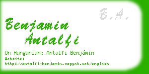benjamin antalfi business card