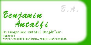 benjamin antalfi business card